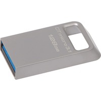 DataTraveler Micro 3.1 128GB unidad flash USB USB tipo A 3.0 (3.1 Gen 1) Metálico, Lápiz USB