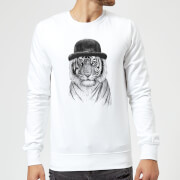 Balazs Solti Tiger In A Hat Sweatshirt - White - 3XL - Blanco en oferta