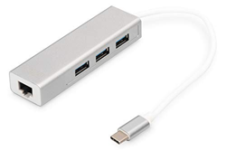 Digitus da70255 3+1 porte hub usb 3.0 con connessione di rete integrata (fuz) características