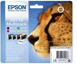 Cartucho de tinta Epson original t0715 negro  cian  magenta  amarillo c13t071540 precio