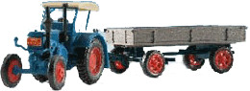 Tracteur Lanz avec remorque plateau à ridelles-HO-1/87-KIBRI 12232 características