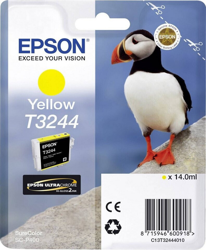 Genuino Epson T3244 Cartucho de Tinta Amarillo Puffin Serie C13T32444010 características
