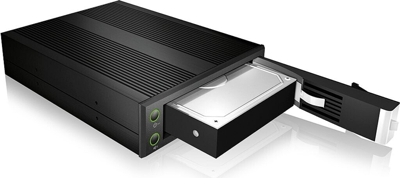 NEW! IcyBox IB-176SSK-B Trayless Mobile Rack for 3.5" SATA HDD