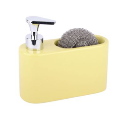 Dosificador de jabón para cocina de cerámica con estropajo, Nordic Lime características