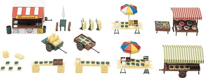 FALLER 180582 Market Stands & Carts Scenery and Accessories Building Kit