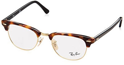 Ray-Ban Clubmaster, Monturas de Gafas Unisex Adulto, Marrón (Brown Havana), 49