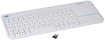 Teclado inalámbrico Logitech K400 Plus TouchPad Blanco