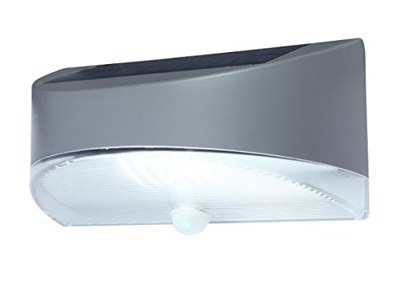 Eco Light - Lámpara solar LED Funcional Bread, con panel solar y detector de movimiento, rectangular exterior lámpara de pared IP44, 100 lm, 1,2 W P 9