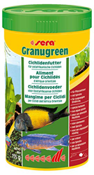 Sera Granugreen 250ml Alimento vegetal para cíclidos herbívoros granulo comida precio