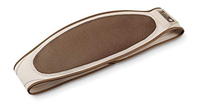Beurer HK72 - Almohadilla electrónica lumbar/abdominal portátil, con batería, 115 x 18 cm, color crema y marrón