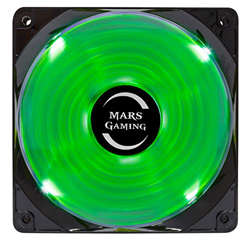 Mars Gaming MF12 - Ventilador para Ordenador (9 aspas, iluminación LED Verde, 50.000 Horas Funcionamiento, 14 db, silencioso), Negro y Azul en oferta