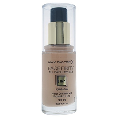 Max Factor FaceFinity 3 en 1 All Day Flawless Base de Maquillaje Tono 065 Rose Beige - 30 ml