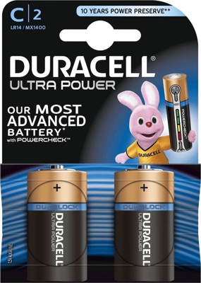 Duracell - Pack 2 Pilas C Ultra Power