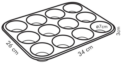 Tescoma Delicia 12 Cup Muffin Pan