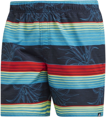 Adidas Stripe Swim Shorts (DQ2997) legend ink/active red