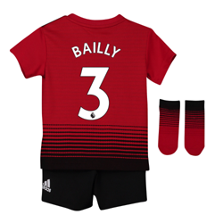 Equipación local del Manchester United 2018-19 para bebés dorsal Bailly 3 características