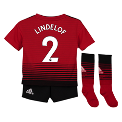 Equipación local en tamaño mini del Manchester United 2018-19 dorsal Lindelof 2 características