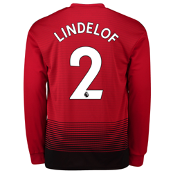 Camiseta de la equipación local del Manchester United 2018-19 de manga larga dorsal Lindelof 2 en oferta