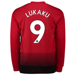 Camiseta de la equipación local del Manchester United 2018-19 de manga larga dorsal Lukaku 9 precio
