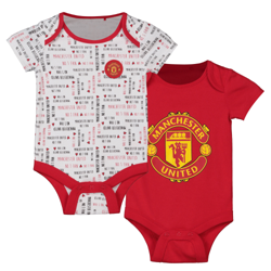 Manchester United 2 Pack Bodysuits - Red/White - Baby precio