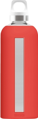 8649.60 bidón de agua 850 ml Uso diario Naranja, Rojo Vidrio, Botella de agua