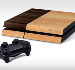 Vinilo para PS4 textura madera en oferta