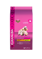Pack ahorro: Eukanuba pienso para perros 2 x 7,5 a 15 kg - Adult Weight Control razas pequeñas y medianas - 2 x 15 kg en oferta