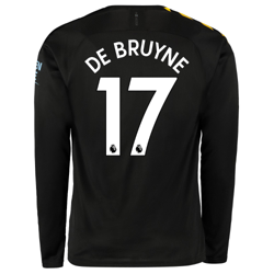 Camiseta de manga larga de la 2.ª equipación del Manchester City 2019-20 dorsal De Bruyne 17 precio
