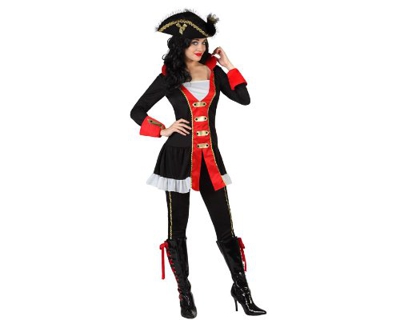Disfraz de almirante pirata mujer