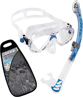 Cressi Kit Marea Dry Azul T40463/ Kit Snorkel Unisex Azul , Kit Snorkel Cressi