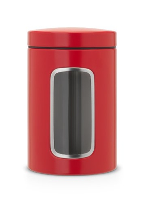 Tarro con ventana Brabantia 1,4 L Rojo