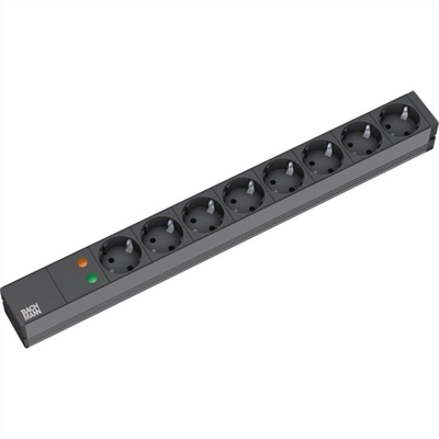 1166483-Secomp 19.07.1180 8AC outlet(s) Black power extension - Power Extensions