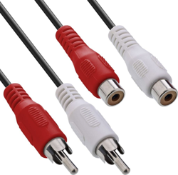 InLine Cinch Verlängerung 2xStecker / 2xBuchse schwarz 20m en oferta
