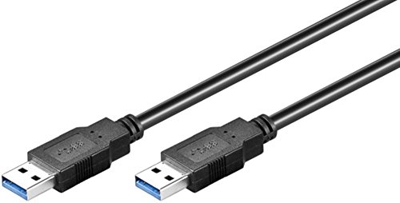 3m USB 3.0 Daten-Kabel A-Stecker auf A-Stecker Superspeed 5 Gb/s schwarz 3,0 m