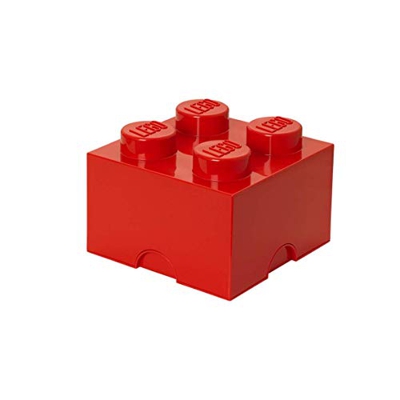 LEGO Bloque de almacenaje 2 x 2 rojo
