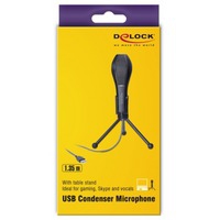 Micrófono Sobremesa DELOCK 65939 USB 2.0 Negro