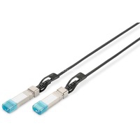 DN-81222 cable de fibra optica 2 m DAC SFP+ Negro