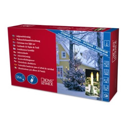 10 Stück Gnosjö Konstsmide WB Weihnachtskette 1128-000 weiß Konstsmide