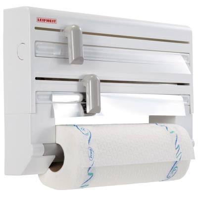 PORTAROTOLO CUCINA DA PARETE PORTA SCOTTEX CARTA ALLUMINIO BIANCO LEIFHEIT 25703
