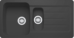 Fregadero Mepamsa Pizarra 2.15 Negro 2 Senos Escurridor en oferta