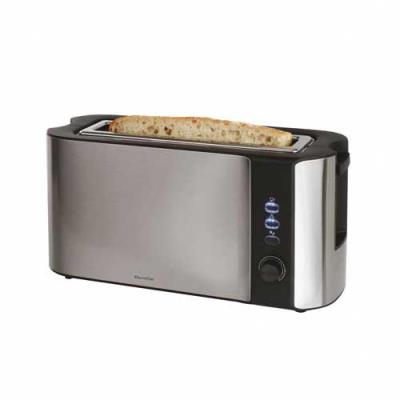 LUXUS EDELSTAHL BREITSCHLITZ TOASTER MIT SCHUBLADE 1 SCHEIBE 1000 WATT 60540459