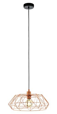 Lámpara colgante Carlton 2 pantalla color cobre