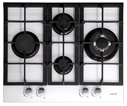 Encimera Cristal Gas Cata LCI631A WH 4 fuegos Blanca características