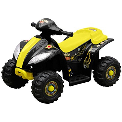 VidaXL Quad eléctrico para niños negro/amarillo