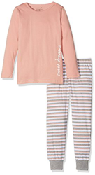 Pijama 2 piezas niña letras verticales rosa rayas 9 características