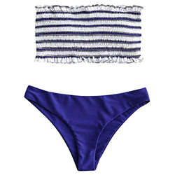 ZAFUL Traje de Baño Bikini Bandeau con Relleno a Rayas Mujer 2019 Verano características