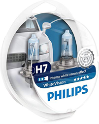 Philips WhiteVision 12972WHVSM   - Bombilla Para Faros Delanteros (Efecto Xenon H7), 3700 K, Pack 2 Unidades en oferta