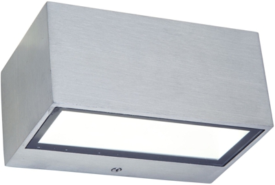 LED Außenwandleuchte Aluguss weiß B.14cm IP54 Up-&Downlight Fassadenbeleuchtung