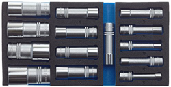 Hazet SmartCase- Juego de llaves, cuadrado de 12,5 mm, exterior hueca hexagonal de tractions Perfil, 1 pieza, 163 - 459/15 en oferta