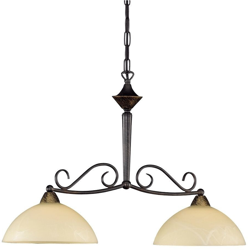 Pendelleuchte ANTIK, Rostfarbig antik, Glas champagner, Honsel-Leuchten precio